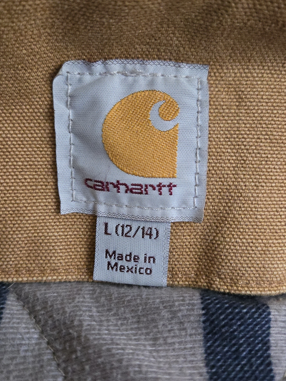 Carhartt Vintage Style Tan Canvas Sherpa Collar Field Jacket MKY - Picture 2 of 16